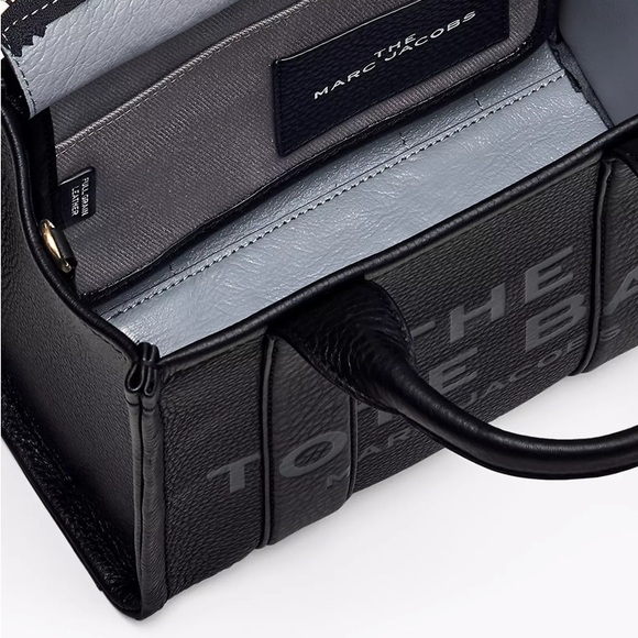 Marc Jacobs Small Black Leather Tote Bag - Picture 7 of 12